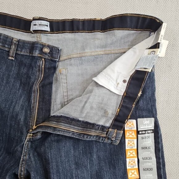 Lee Jeans 50x30 B&T NWT Loose Straight Leg Invisible Flex Fabric Premium Select - Picture 14 of 14
